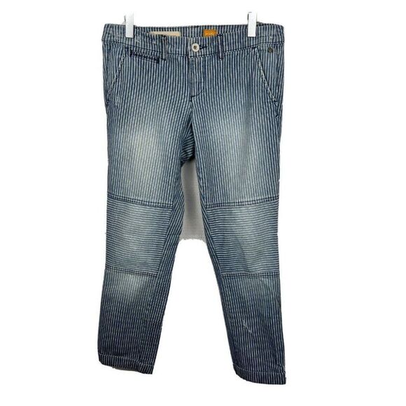 Pilcro And The Letterpress Jeans 26 Women Petite Blue Railroad Distressed Hyphen - Picture 1 of 6